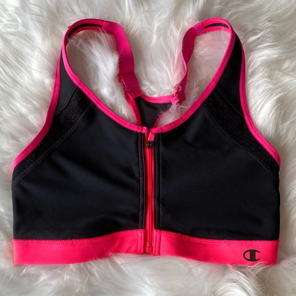 Champion XS Hot Pink and Black Sports Bra